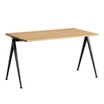 HAY - Pyramid Table 01 140x75 cm Svart/Klarlackad Ek - Skrivbord - Friso Kramer,Wim Rietveld - Träfärgad - Metall/Trä