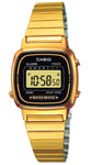 Casio Classic retro ur i guldfarvet double sort LA670WEGA-1EF 