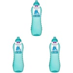 Sistema Twist 'n' Sip Squeeze Sports Water Bottle, Leakproof Water Bottle, BPA-Free, Assorted Colours, 620 ml (Pack of 3)