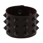 N/Ａ Bracelet jewelry Gothic Punk 3 Rows Black Rivet Spike PU Bracelets for Women Men Harajaku Rock Cool Cuff Arm Wrist Bracelet Bangle Valentine's Day present