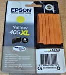GENUINE EPSON 405XL Yellow ink ORIGINAL C13T05H44010 SUITCASE unopened cartridge
