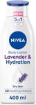 NIVEA Lavender Body Lotion 400ml, NIVEA Moisturiser for Dry Skin with Natural