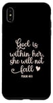 iPhone XS Max God is Within Her She Will Not Fall 46 5 Bible Verse Black Case