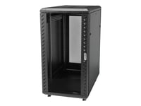 Startech.Com 18U 19" Server Rack Cabinet, 4 Post Adjustable Depth (6-32")Locking Knock Down Network/Computer Equipment Enclosure, Mobile With Glass Door & Casters, Hp Proliant Thinkserver - Data Rack Enclosure (Rk1836bkf) - Rack Skåp - 4 Stolpar - G