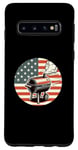 Coque pour Galaxy S10 Barbecue vintage patriotique avec drapeau américain