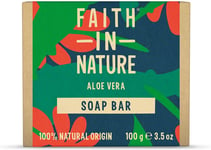 Faith In Nature Natural Aloe Vera Hand Soap Bar, Rejuvenating, Vegan and Cruelty