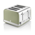 Swan ST19020GN - Retro 4-Slice Toaster Green