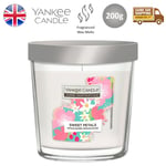 Yankee Candle Tumbler Glass Scented Home Room Fragrance Sweet Petals 200g