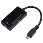 Micro-USB- HDMI-adapter - Sort