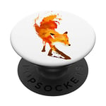 PopSockets Cute Fox Watercolor Design Foxes Animal Lover on White PopSockets PopGrip: Swappable Grip for Phones & Tablets