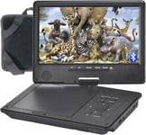 12.5"Bluetooth Portable DVD Player with 10.5" Swivel Screen Car for Kids，Support
