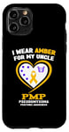 Coque pour iPhone 11 Pro Je porte de l'ambre pour sensibiliser mon oncle au pseudomyxome et à la péritonéine