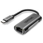 tomtoc USB-C 3.0 to Ethernet Adapter, Thunderbolt 3/Type-C to RJ45 Gigabit Ethernet LAN Network Adapter Portable 1000Mbps Hub for USB-C Enabled MacBook Pro, MacBook Air, Dell XPS, iMac, iPad Pro