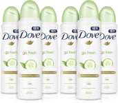 Dove Go Fresh Deodorant Anti Perspirant Cucumber & Green Tea 150ml x 6