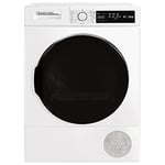 Russell Hobbs, Freestanding Electric Heat Pump Condenser Tumble Dryer, 9KG Capacity 15 Programmes 3 Heat Settings LED Display Anti-crease Child Lock, White Clothes Dryer, RH9HPTD111W