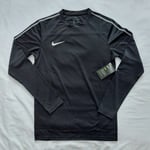 Nike Dry Sweatshirt Top Men's Small Black Dri-Fit Breathable Crew Neck Sweater