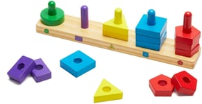Melissa and Doug Stack Sort Board Toy The Wooden Pieces In This Novel Shape Sort