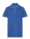 Sunfaded Pique Ss Rugger Tops T-shirts Polo Shirts Short-sleeved Polo Shirts Blue GANT