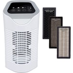 NETTA Air Purifier For Allergies with True HEPA & Active Carbon Filters, 3-Stage Filtration System, 3 Fan Speed Modes, Ionizer, 28W, CADR 50 m³/h - Sleep Mode and 8 Hour Timer
