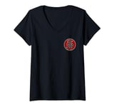Womens Ninjutsu Bujinkan Symbol ninja Dojo training kanji vintage V-Neck T-Shirt