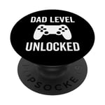 Dad Level Unlocked Gamer Soon To Be Father Jeu vidéo PopSockets PopGrip Interchangeable