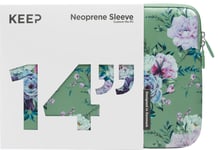 KEEP 14" PC neopreeninen suojatasku (Jade Summer Flower)