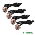 4-pack trapplampor LED 0,4W Brons - System12