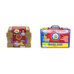 RYAN'S WORLD: Sir Ryan's Micro Royal Treasure Chest | Including Mini Figures, Vehicles & Putty! | For Kids Aged 3+ & 919144.002 Tour Suitcase Includes 12 Micro Figures, Exclusive Vehicle and Stickers