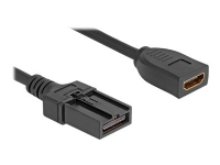 Delock - High Speed - HDMI-kabel - HDMI hunn til HDMI Type E (Automotive) hann låsing - 3 m - dobbeltisolert - svart - støtte for 4K 60 Hz (3840 x 2160)