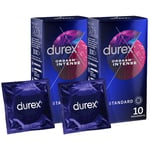 Durex Préservatifs Orgasm' Intense - 2 x 10 Préservatifs Extra Lubrifiés Stimulants et Texturés 2x10 pc(s) concentré