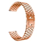 Universal Smartwatch Alloy Strap (22mm) - Rose Gold