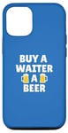 Coque pour iPhone 12/12 Pro Serveur | Achetez une bière à un serveur | Slogan d'appréciation amusant