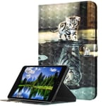 GLANDOTU Case for Lenovo Tab P11 2020 11.0 inch TB-J606F/ J606X Tablet Case Flip Wallet PU Leather Cover with Magnetic Button Standing Funstion Full Body Protective Phone Cases - Cat & Tiger