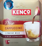 8x 6 Kenco DUO CAPPUCCINO Instant Coffee 48 servings milky froth & rich espresso
