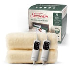 Sunbeam BLW6651 QUEEN Sleep Perfect Wool Fleece Electric Blanket