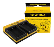 Patona Dual Lader for Nikon EN-EL20 1 J1 J-1 V3 V-3 inkl. Micro-USB Kabel 15060191638