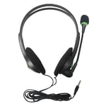 litty089 Headset, Gaming Headset, Portable 3.5mm Plug Clear Sound Headphones Headset with Microphone for Computer Black