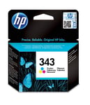 HP 343 - 7 ml - couleur (cyan, magenta, jaune) - original - cartouche d'encre - pour Officejet 100, 150; Photosmart C4210, C4272, C4340, C4385, C4390, D5360, D5363, D5368