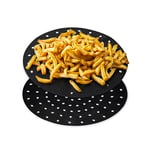 Tower TLINER4 Pack of 2 Reusable Circular Air Fryer Liners, Suitable for Most 2-4 Litre Air Fryers Including Ninja, Non-Stick, Dishwasher Safe, Black