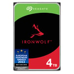 Seagate IronWolf, 4TB, NAS, Internal Hard Drive, CMR 3.5 Inch, SATA, 6GB/s, 5,400 RPM, 256 MB Cache, for RAID Network Attached Storage, 3 year Rescue Services, FFP (ST4000VNZ06)