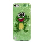 iPod Touch 7 2019 Case,Touch 6 / 5 Case for Girls Women Slim Thin Glossy Soft Gel Silicone Phone Cases Clear Shockproof TPU Bumper Protective Cover for iPod Touch 7th / 6th / 5th Gen Cartoon Frog
