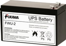 Fukawa Batteri - Fukawa Fwu-2 Ersättningsbatteri För Rbc2 (12V / 7,2Ah, Faston 250) - Fwu-2