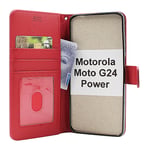New Standcase Wallet Motorola Moto G24 Power (Röd)