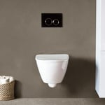 westerbergs toalettpakke droppe komplett med svart spyleknapp toalett vÄgghÄngd spolsystem och spolknapp