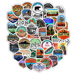 50Pcs National Park Zoo Icon Cartoon Stickers For Suitcase Skateboard Laptop Luggage Fridge Phone Car Styling Decal Sticker F5