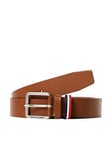 Jack & Jones Leather Belt - Brown, Brown, Size 80, Men