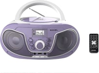 Roxel RCD-S70BT Boombox CD Player with BT, Remote Control, Radio, Purple