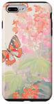 Coque pour iPhone 7 Plus/8 Plus Papillon mignon dans le jardin en plein air peinture dessin