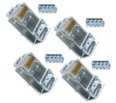 25 x Cat6 RJ45 Ends Plugs Network Crimp Connectors LAN Ethernet Data