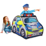 Chad Valley Police Car With Sound Siren + Hat Pop Up Play Tent House Den Car